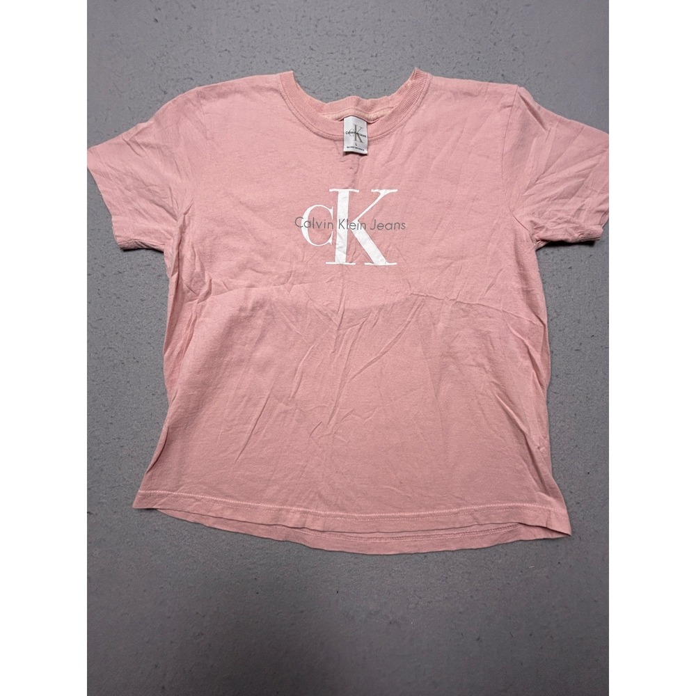 Calvin Klein Jeans T-Shirt Cotton Pink Large Womens